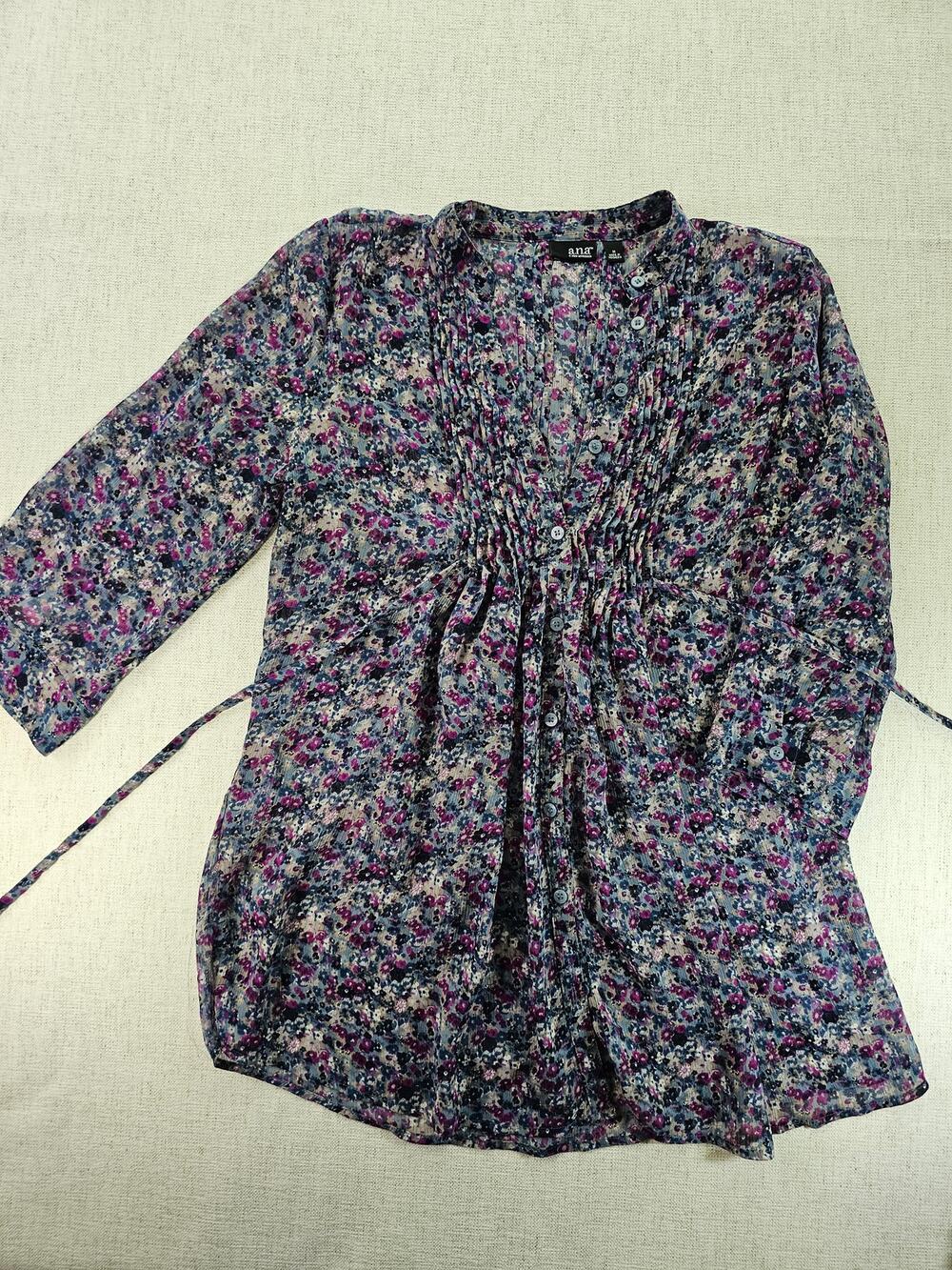 ANA M Floral Delicate Cottagecore Peasant Boho‎ Tunic